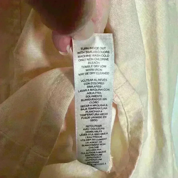 White House Black Market Lightweight‎ Denim Jacket Peach Sz 6 - Picture 9 of 10